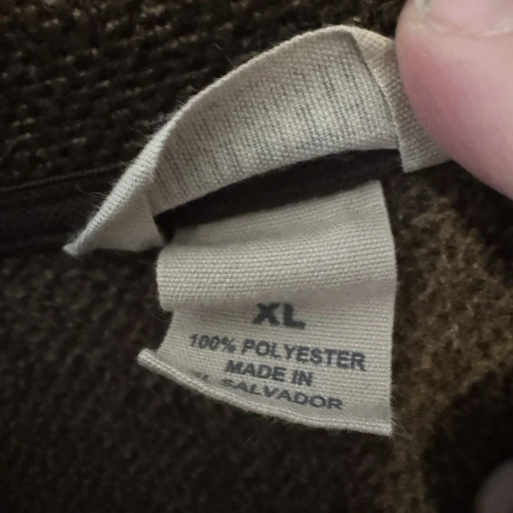 Duluth Trading Co.  Men's Brown Fleece Full‎ Zip Jacket Pockets Size XL